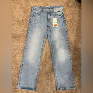 ZARA low- rise jeans relaxed fix wide leg